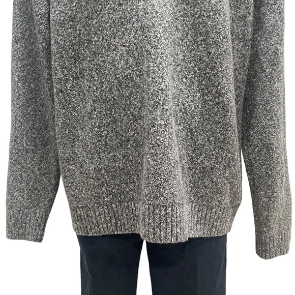 Old Navy XXL Gray Shawl Collar Sweater Marled Knit Fall Layers Cozy Grandpa Core - Picture 8 of 11